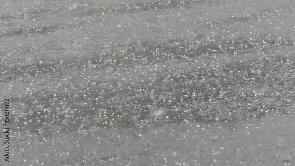 Strong summer rain with hail. Strong summer rain with hail.