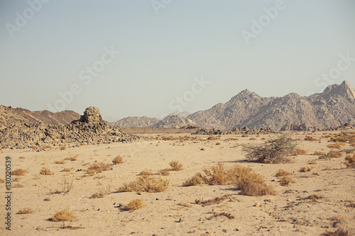 Mountain in desert
