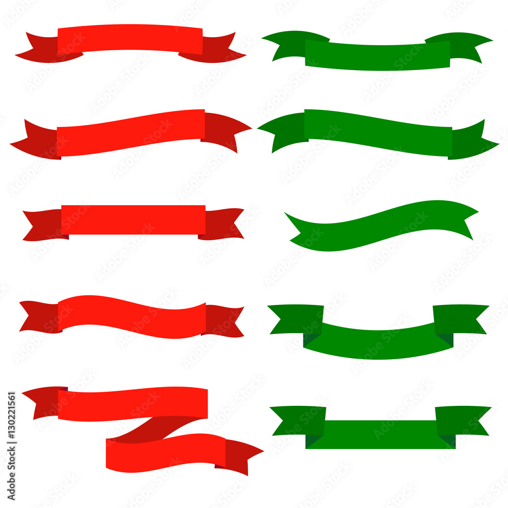Elegance red ribbon banner with shadow Elegance red ribbon banner with shadow