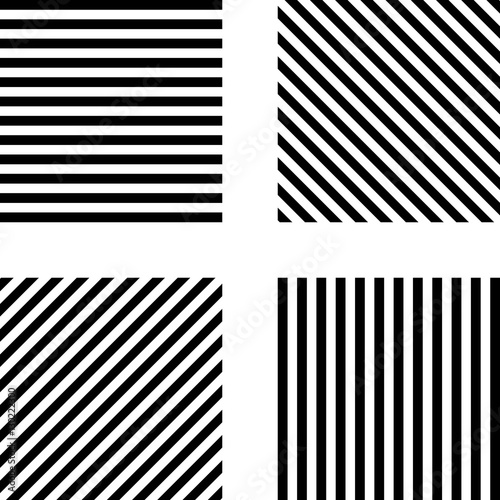 Striped square pattern template set