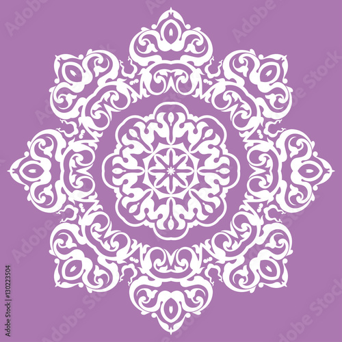 Oriental pattern with arabesques and floral elements, classic or