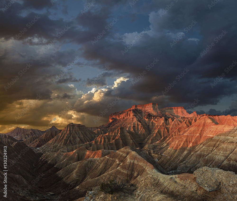Fototapeta premium Bardenas sunset