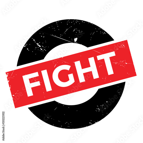 Fight rubber stamp. Grunge design with dust scratches. Effects can be easily removed for a clean, crisp look. Color is easily changed.