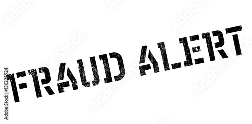 Fraud alert rubber stamp. Grunge design with dust scratches. Effects can be easily removed for a clean, crisp look. Color is easily changed.