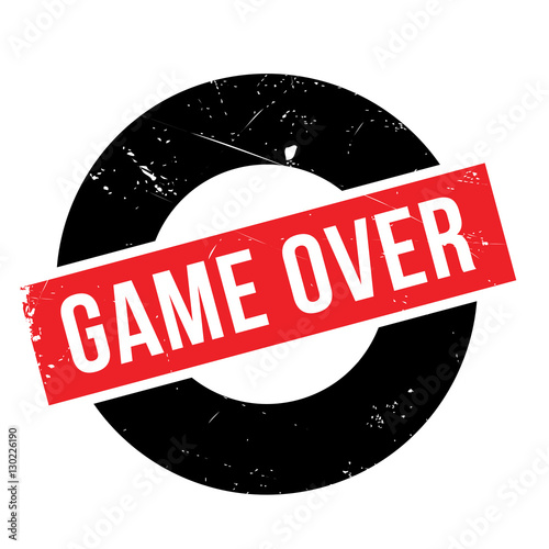 Game over rubber stamp. Grunge design with dust scratches. Effects can be easily removed for a clean, crisp look. Color is easily changed.