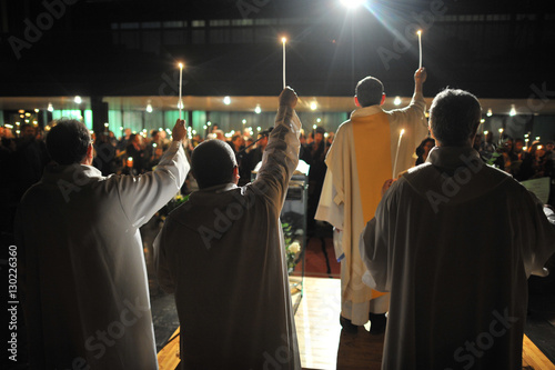 Easter vigil, Paris, France 