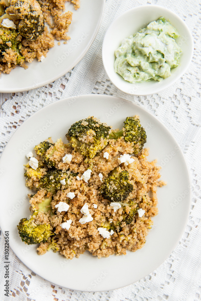 Warm Detox Salad from Quinoa and Broccolli Warm Detox Salad from Quinoa and Broccolli
