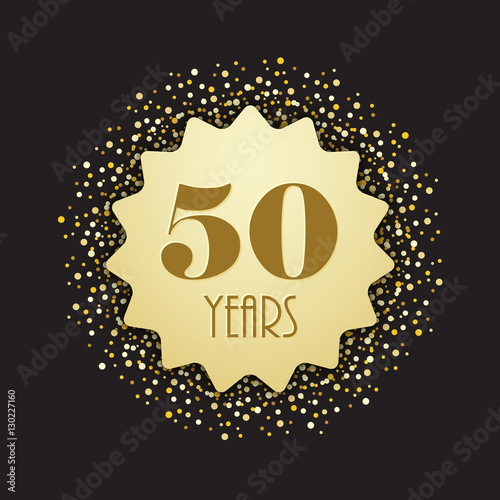 50 YEAR ANNIVERSARY Vector Icon