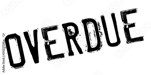 Overdue rubber stamp. Grunge design with dust scratches. Effects can be easily removed for a clean, crisp look. Color is easily changed.