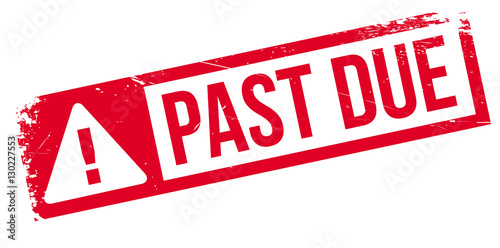 Past due rubber stamp. Grunge design with dust scratches. Effects can be easily removed for a clean, crisp look. Color is easily changed.