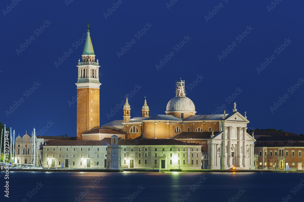 Naklejka premium The church and monastery in island San Giorgio Maggiore in Venice, Italy