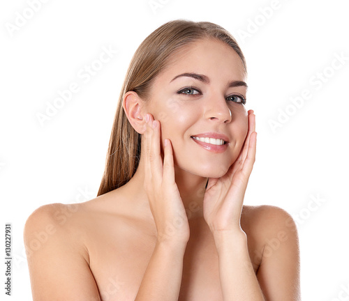 Beautiful young woman on wh...