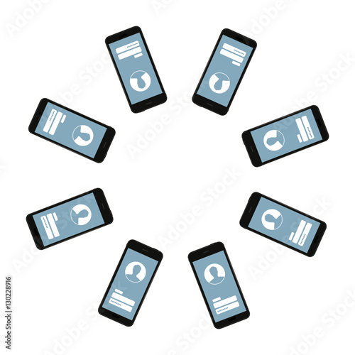Smartphones mit Personen