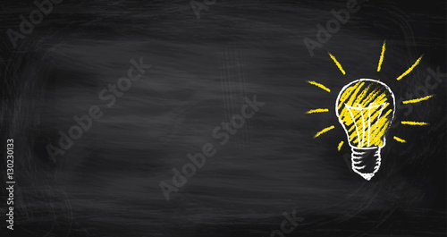light bulb oncept idea - chalkboard