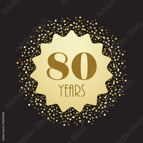 80 YEARS VECTOR ICON