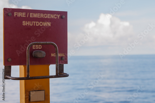 station of emergency shutdown the system