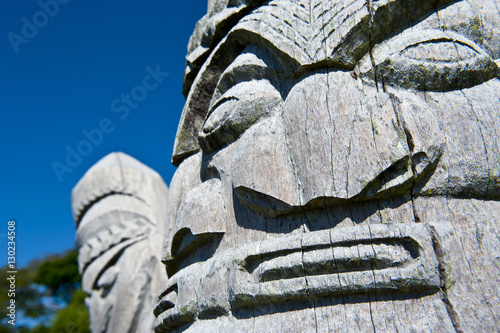 Traditional wood carving at the Ile des Pins, New Caledonia, Melanesia, South Pacific