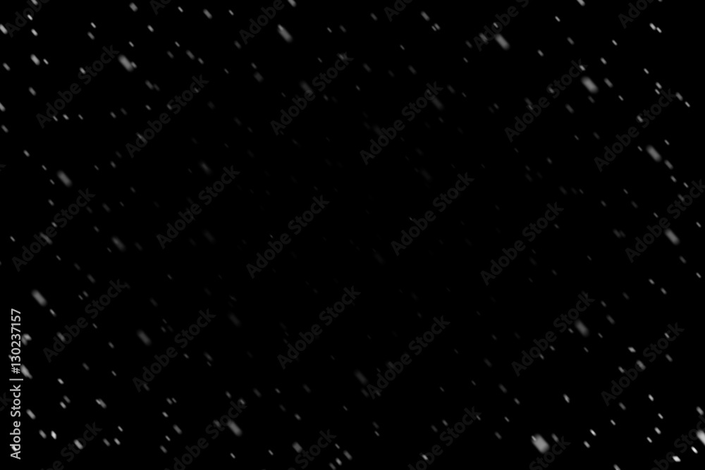 Rain fall concept. Falling raindrops, wide angle, on black backg Rain fall concept. Falling raindrops, wide angle, on black backg