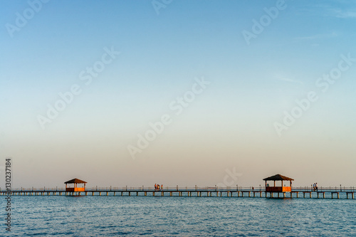 Seascape near Safaga, Egypt. Splittoned image. photo