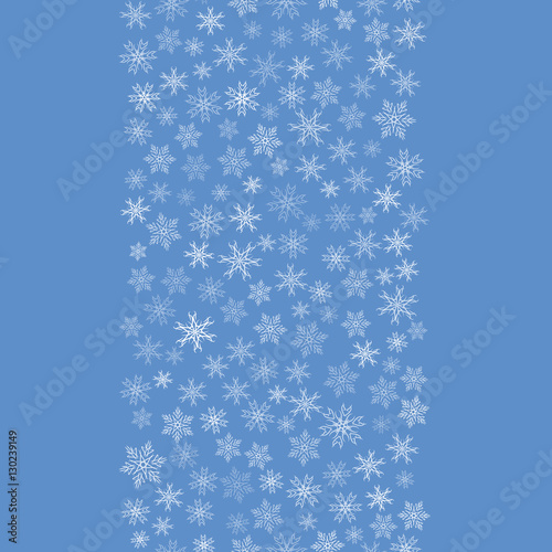 happy new year, line of snowflakes, pattern