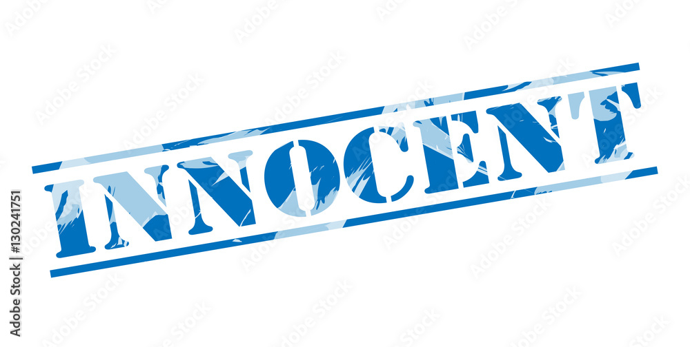 Fototapeta premium innocent blue stamp on white background