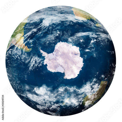 Fototapeta Naklejka Na Ścianę i Meble -  Planet Earth with clouds, Antartide - Pianeta Terra con nuvole, Antartide
