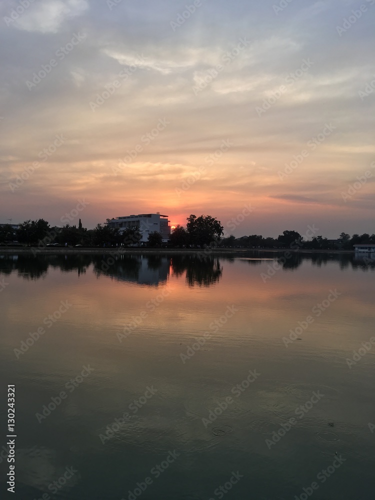 Sunset on the lake