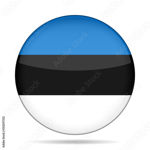 Flag of Estonia. Shiny round button. Free Download Flag of Estonia. Shiny round button. - GFXLoad