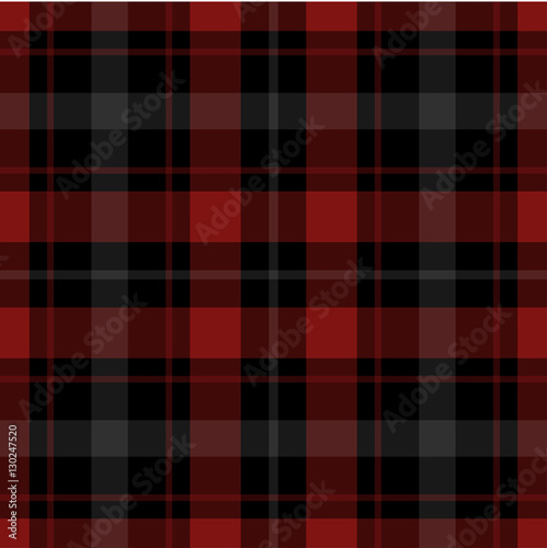 seamless red, black tartan with white stripes