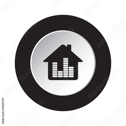 round black,white button-house with equalizer icon
