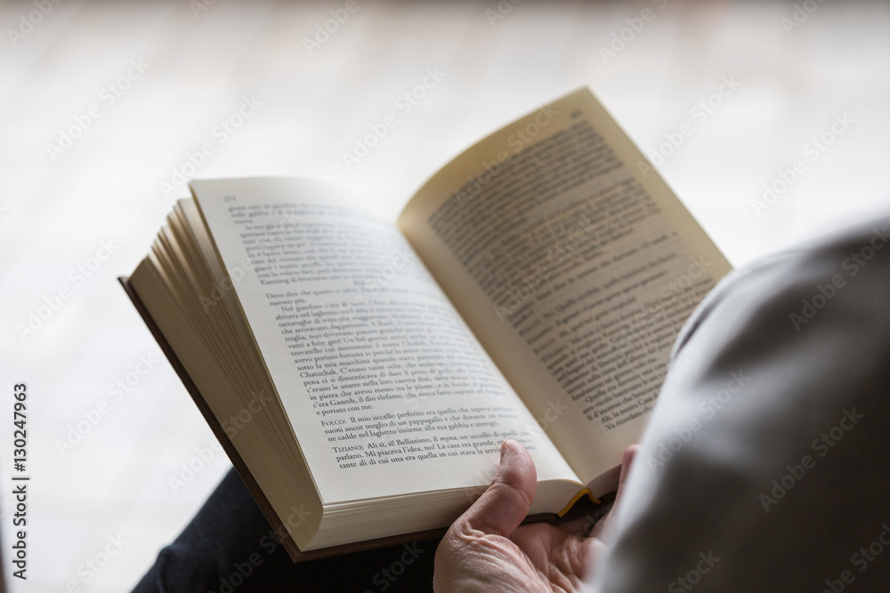 Obraz premium Mani femminili che reggono libro