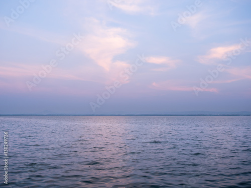Romantic soft tone Seascape and cloudscape in twilight