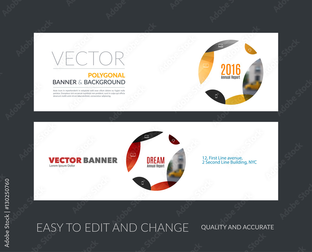 Vector set of modern horizontal website banners with circle, sof Vector set of modern horizontal website banners with circle, sof