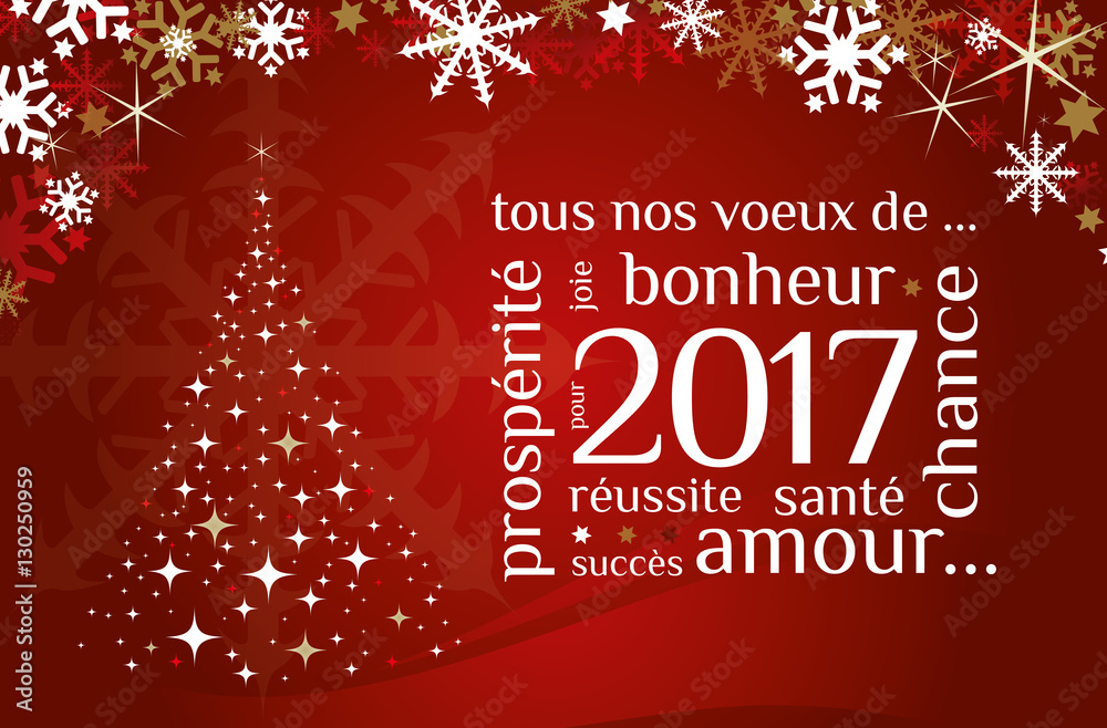 Fototapeta premium Carte de voeux 2017