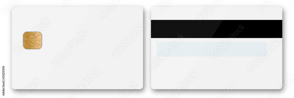 weiße blanko Scheckkarte