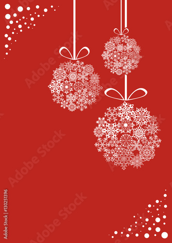 Red and white Christmas vertical card