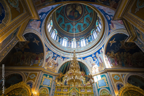 The ostentatious interior of the Nativitiy Cathedral, Chisinau, Moldova