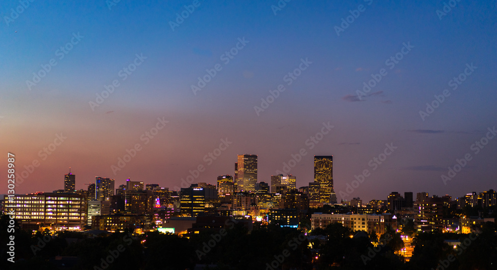 Denver Skyline Sunset