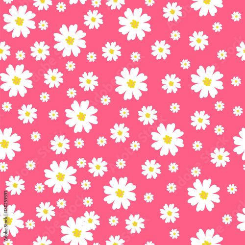 Hand drawn seamless floral pattern. For printing on fabric , wrapping paper, scrapbooking. Spring flowers vector illustration.