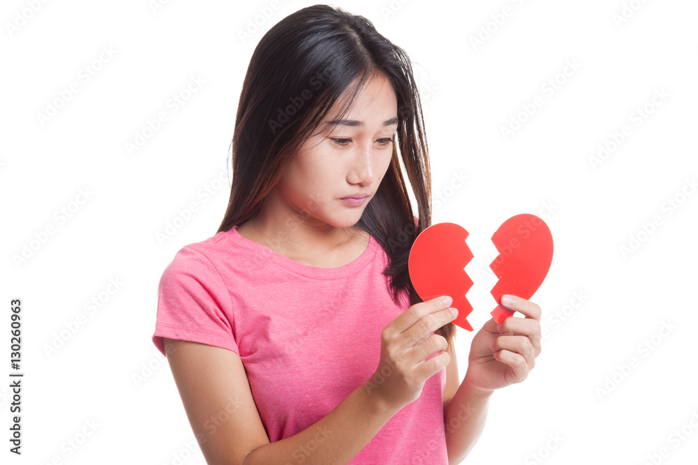 Beautiful young Asian woman with broken heart.. Beautiful young Asian woman with broken heart..