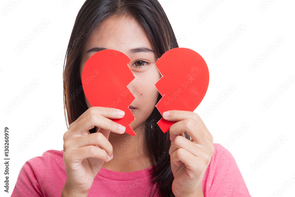 Beautiful young Asian woman with broken heart.. Beautiful young Asian woman with broken heart..