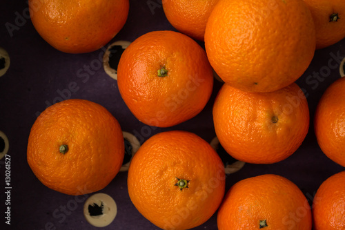 Crate of Clementine Oranges, Close, From Above