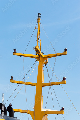 Foretop and Yellow Mast of a Sailing Boat