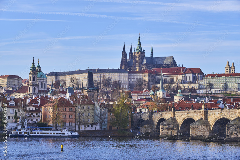 Prague castle and Charles bridge, Prague (UNESCO), Czech republic

