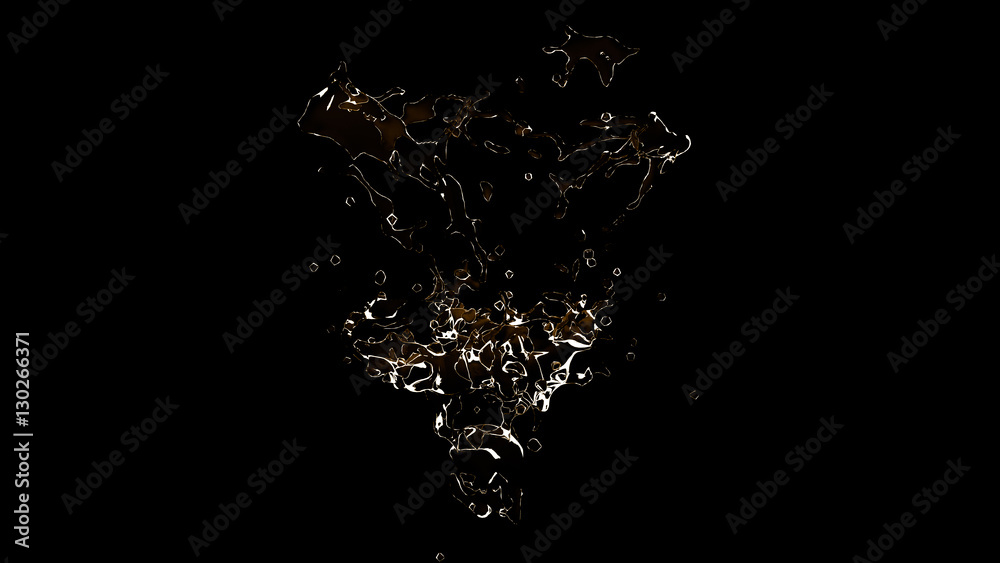Beautiful splash of water isolated on a black background. 3d ill Beautiful splash of water isolated on a black background. 3d ill