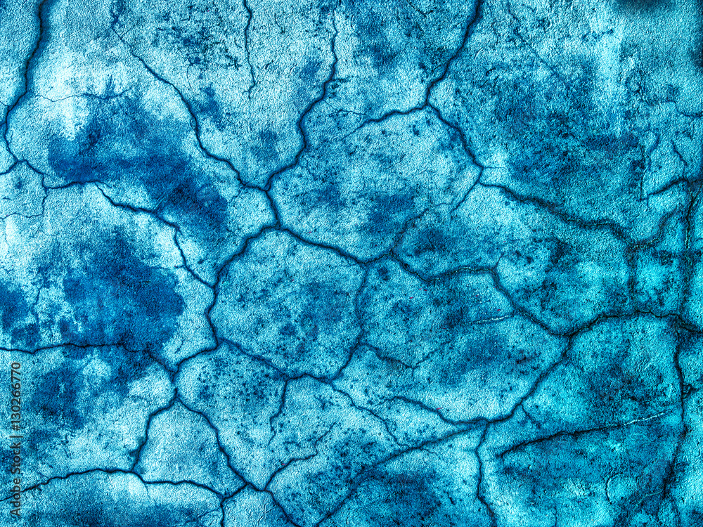 Cracked paint on a old blue wall. Cracked paint on a old blue wall.