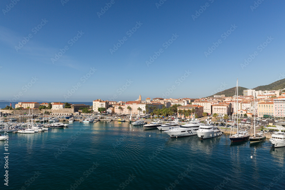 The harbour in Ajaccio on the island of Corsica