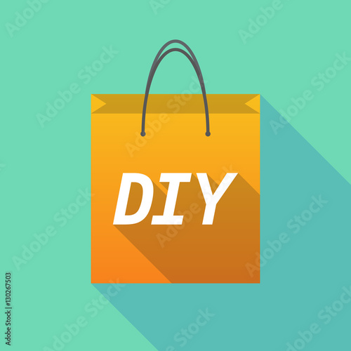 Long shadow shopping bag with    the text DIY