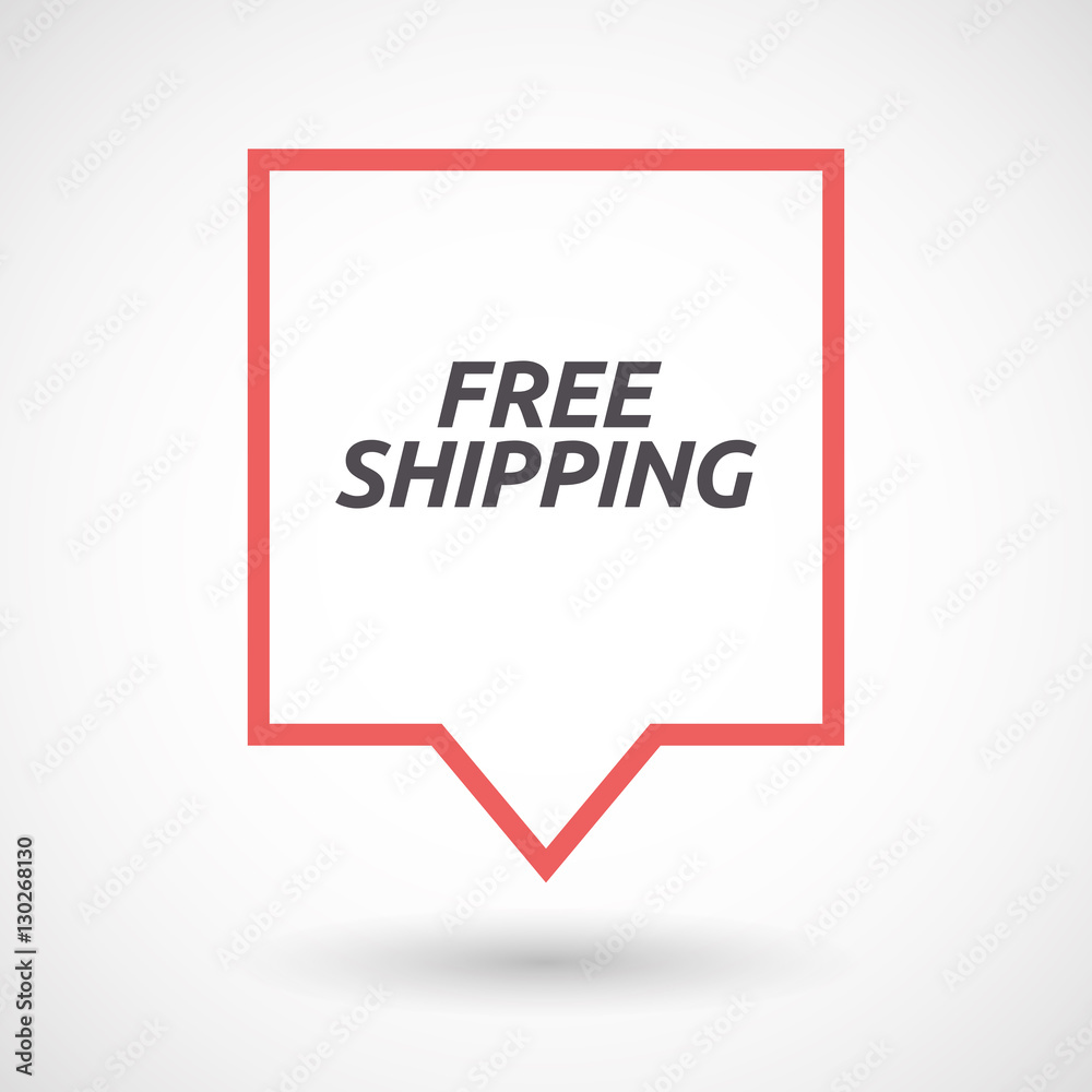 Isolated tooltip with the text FREE SHIPPING Isolated tooltip with the text FREE SHIPPING