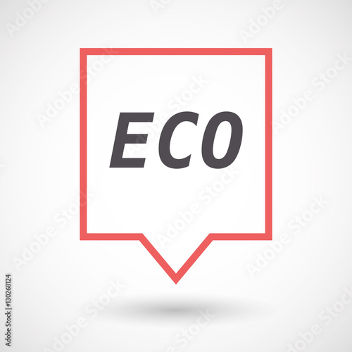 Isolated tooltip with    the text ECO